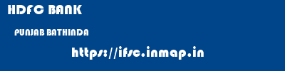 HDFC BANK  PUNJAB BATHINDA    ifsc code